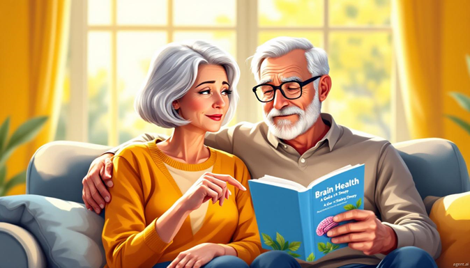 Elder couple illustration
